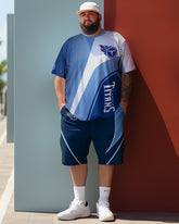 Ensemble de t-shirt ample de style équipe pour hommes, grande taille, style sportif, cadeau pour hommes